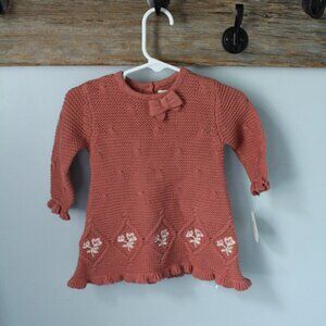 Cynthia Rowley Size 0-3M Knit Sweater Dress Burnt Pink